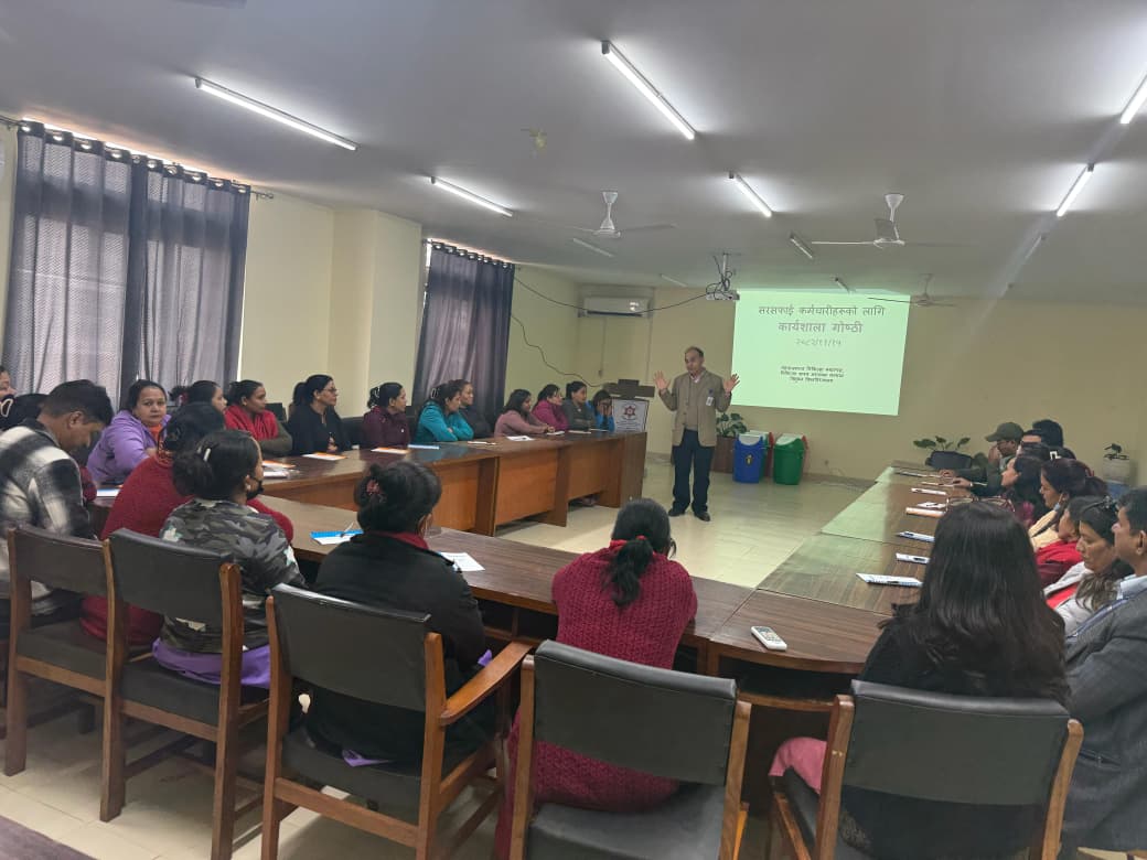 Prof. Dr. Khem Bahadur Karki - Providing Workshop on Cleanliness and Hygine